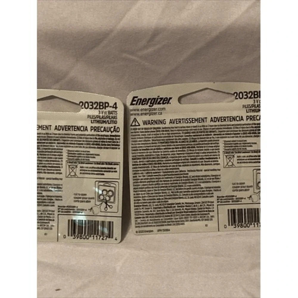 Energizer 2032 Lithium Coin‎ Batteries 2 packs (Expire2033)